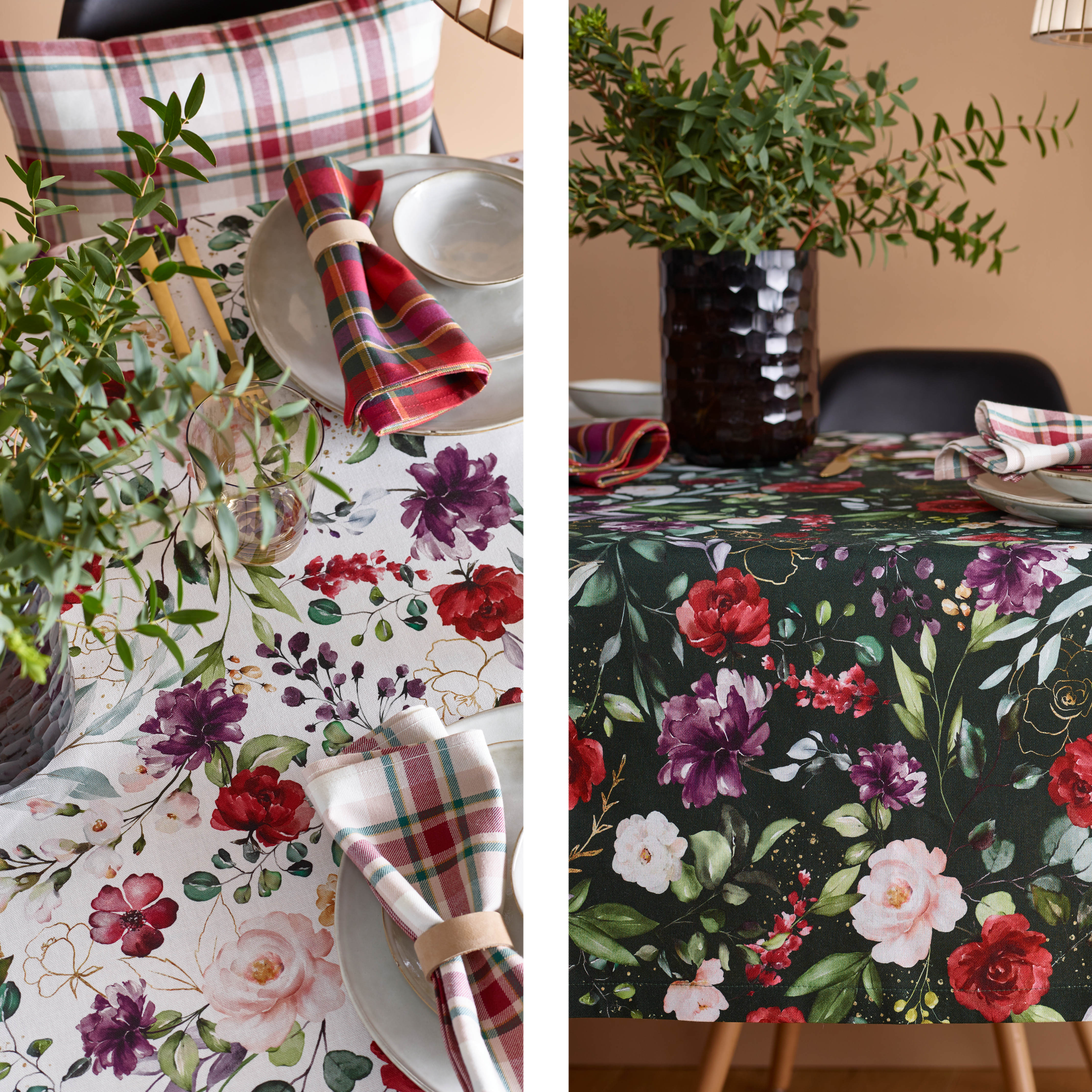 | Sander FLOWERS Tischwäsche DEEP Blumen mit Tischdecke