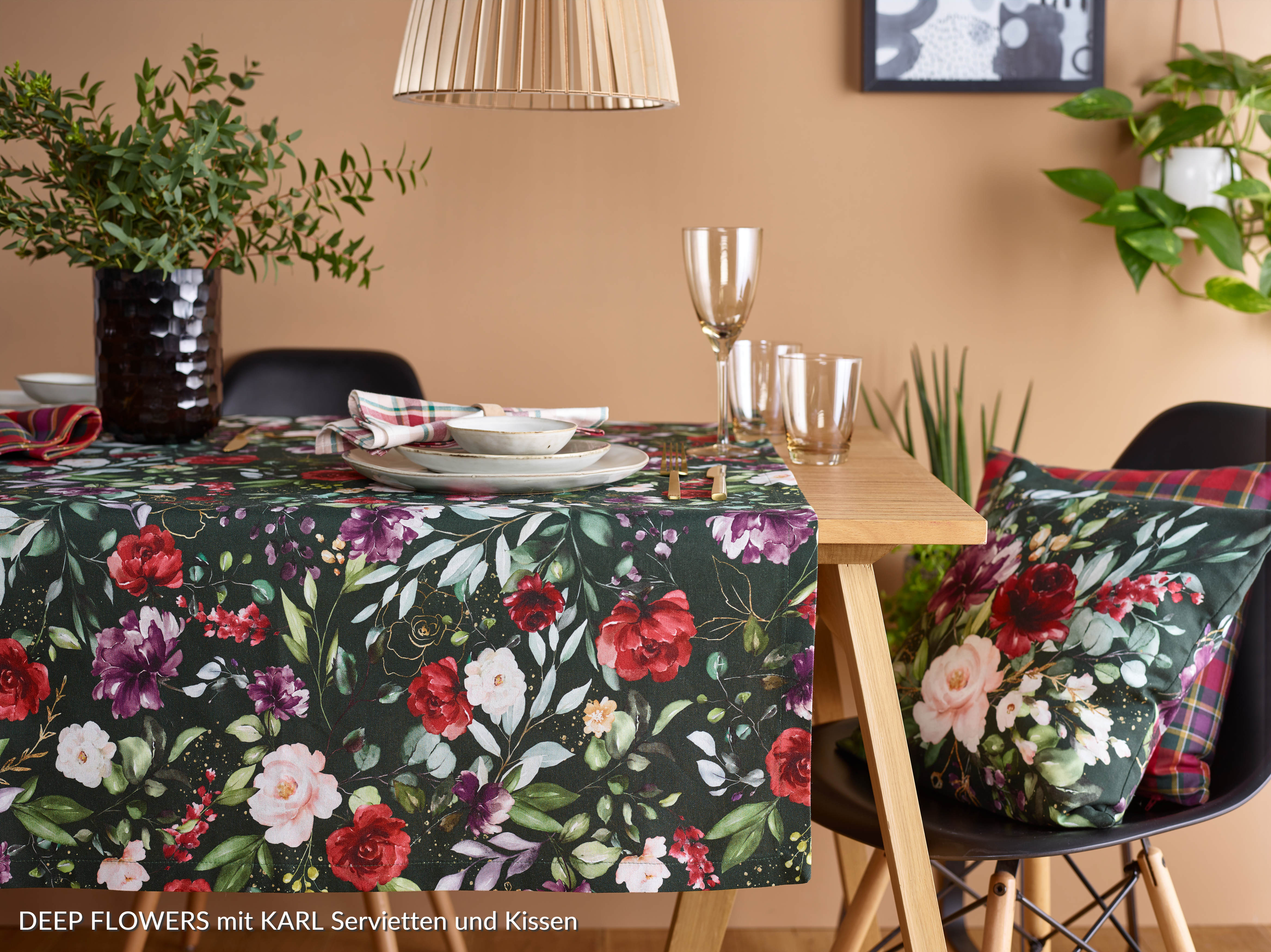 Blumen | Sander DEEP Tischwäsche Tischdecke mit FLOWERS