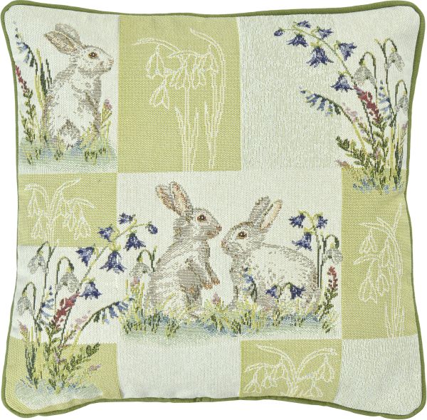 gefülltes Kissen Gobelin BUNNIES PATCH